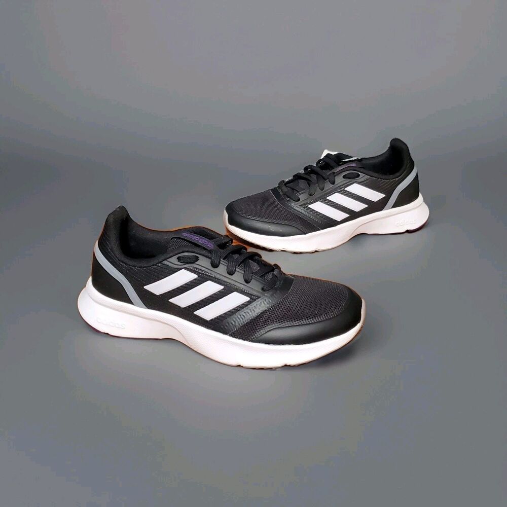 Adidas Nova Flow Shoes Womens 5.5 Black White Running Sneakers Outdoor New